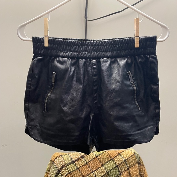 Noisy May Leather Shorts - Picture 1 of 1